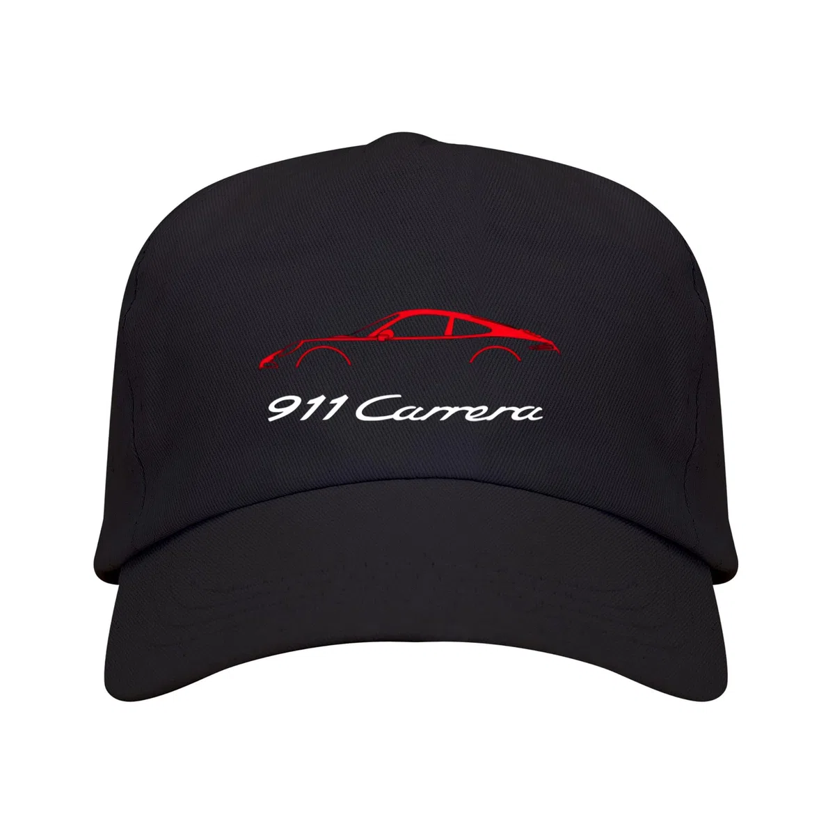 Gorra Racing Fans 911 Carrera para Hombre - Diseño de 5 Paneles con Logo Emblemático - Color Negro - Fabricación en 100% Algodón de Alta Densidad (340 g/m²)