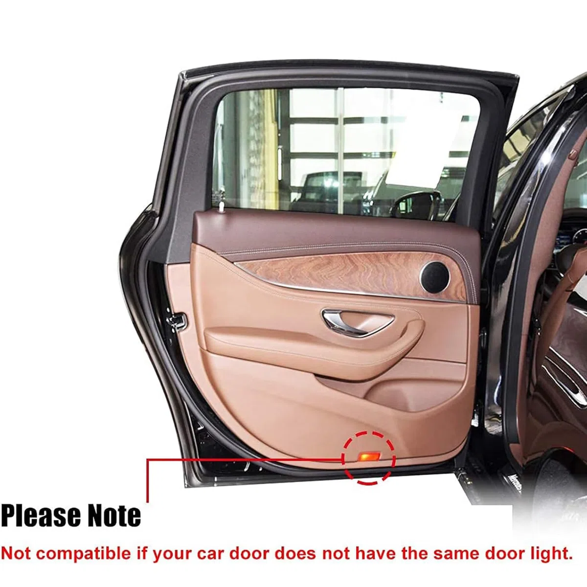 4Pcs Compatible con Luces LED de Bienvenida Mercedes Benz, Proyector de Luz para Puerta de Coche, Accesorios para A B C E M G AMG W166 W176 W205 W212