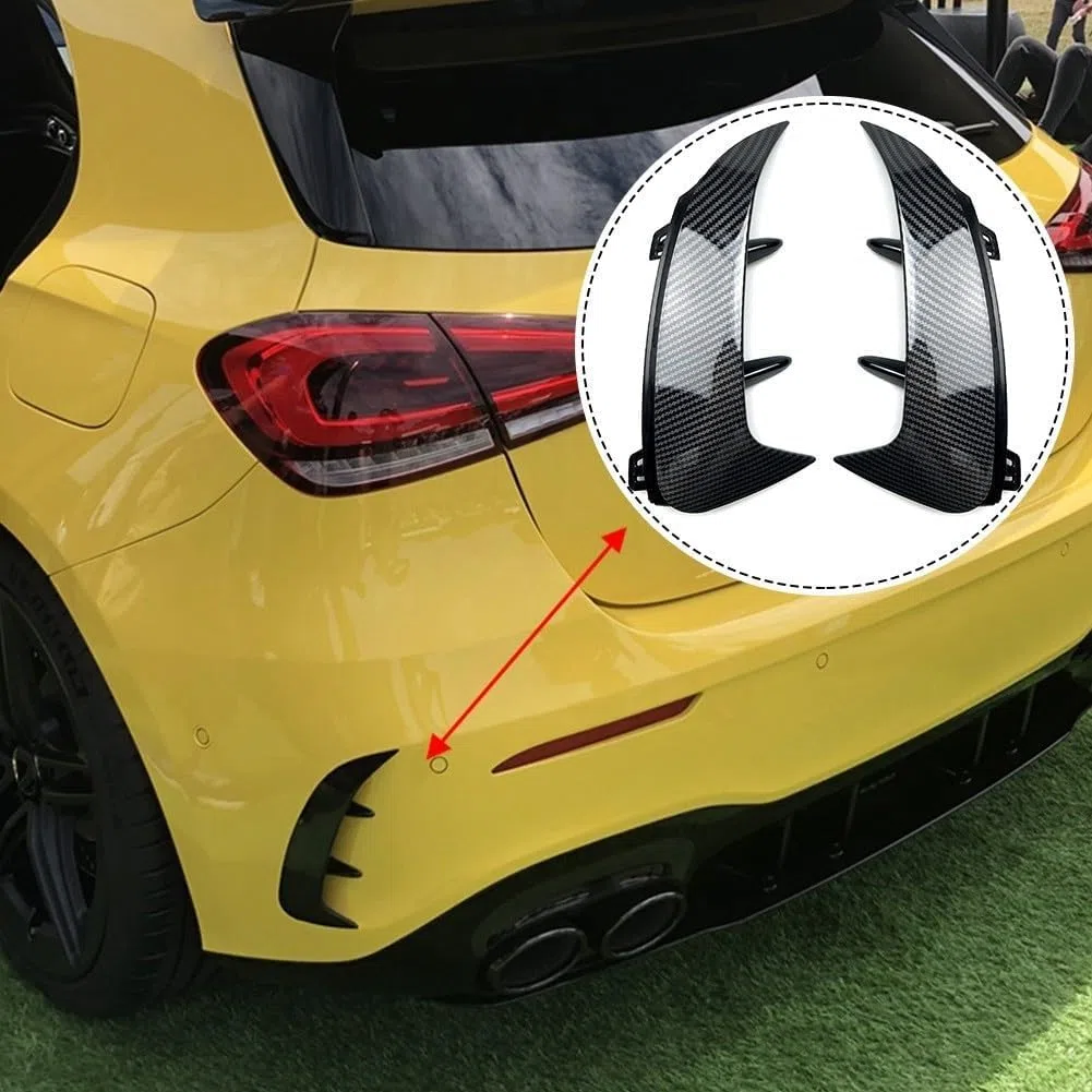 Divisor de alerón de Parachoques Trasero, para Mercedes-Benz Clase A W177 A200 A220 A35 2018-2022 Hatchback, Canards (Carbono)
