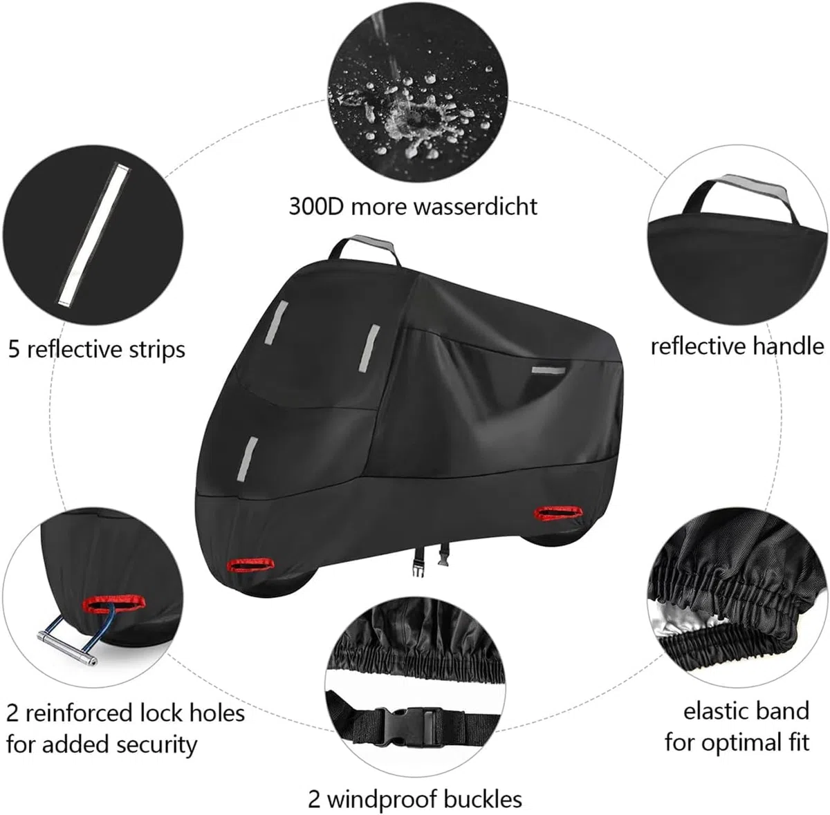 Funda para Moto para Yamaha Tracer 9 GT Tracer 900 Tracer 9/GT Tracer9gt, Cubierta de Motocicleta Protectora al Aire Libre a Prueba de Polvo Sol Lluvia Viento Nieve