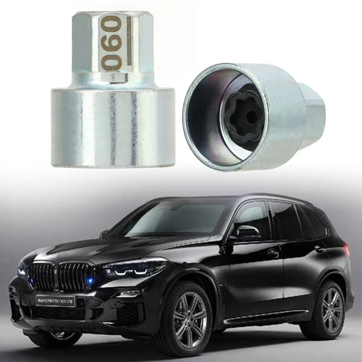 Llave de Seguridad para Tuercas Antirrobo Compatible con Series 3 5 6 7 y Modelos X1 X2 X3 X4 X5 X6 Z4 Repuesto de Socket para Ruedas con Diseño Resistente y Fácil Instalación