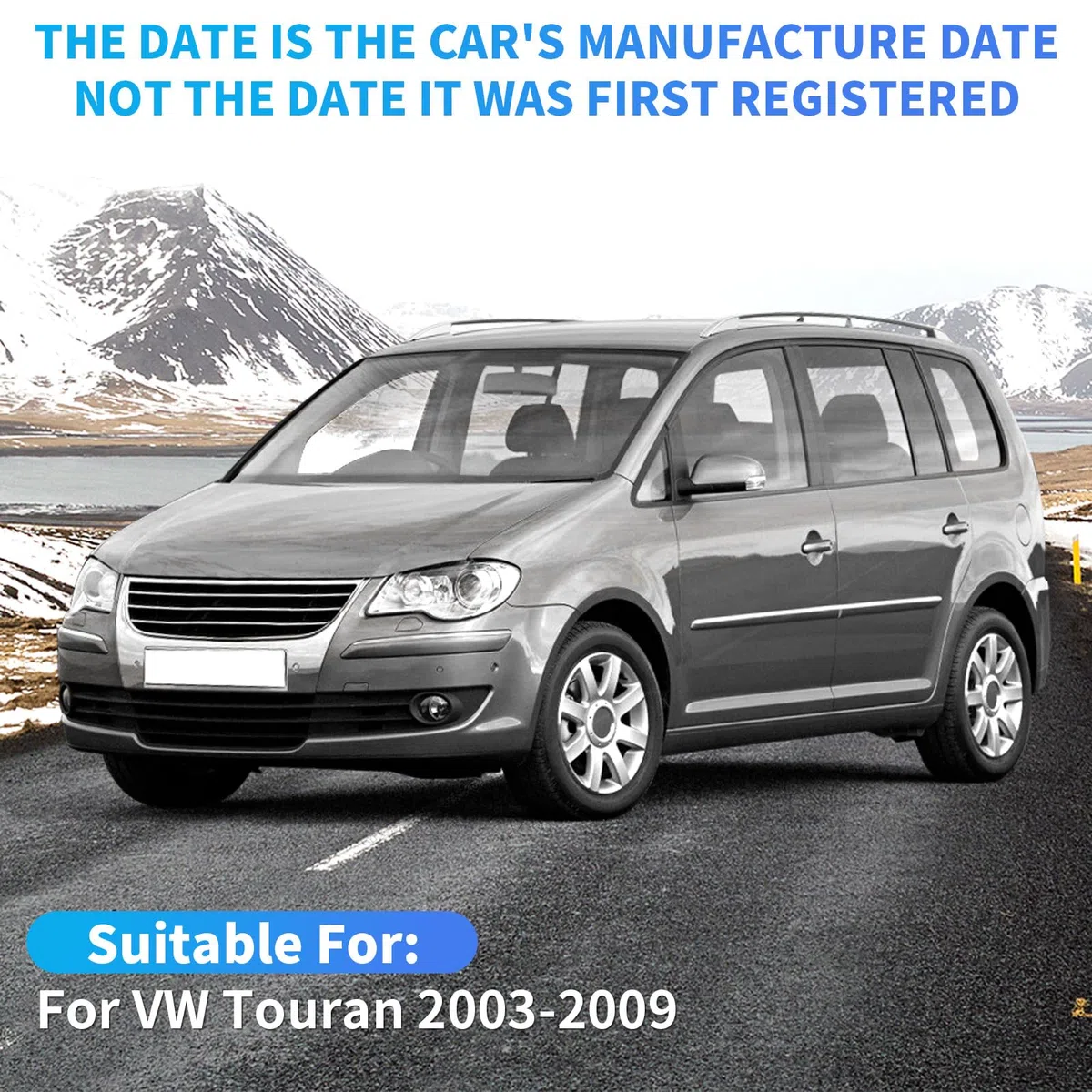 Mingke Cristal Espejo Retrovisor Derecho para Volkswagen VW Touran 2003-2009 Retrovisor Exterior Calefactable Ajustable