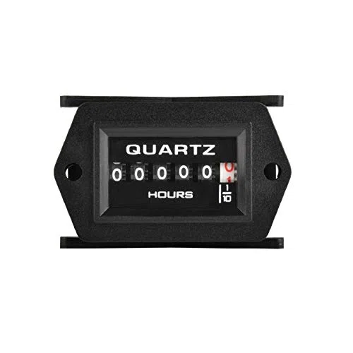 Medidor de horas de cuarzo,CA de 110 V a 250 V,horas totales acumuladas para mantenimiento, almacenamiento de datos para cortacésped generador tractor RV autocaravana (AC110V-250V)