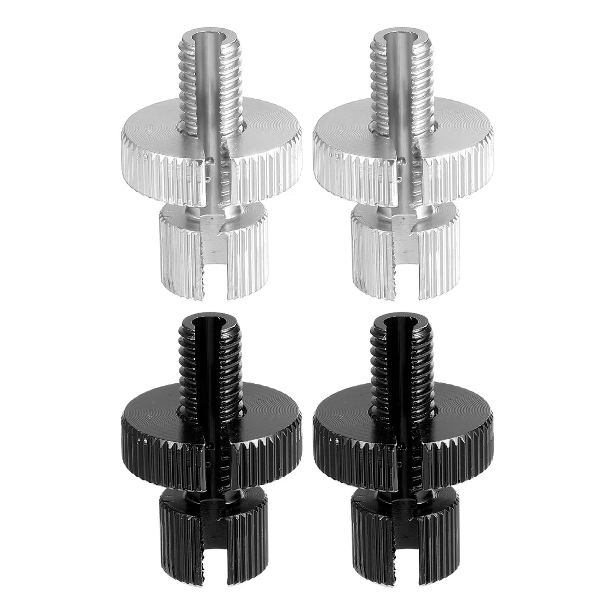 X AUTOHAUX 4uds M8 Freno Embrague Cable Línea Ajustador Tornillo Negro Plateado Tono