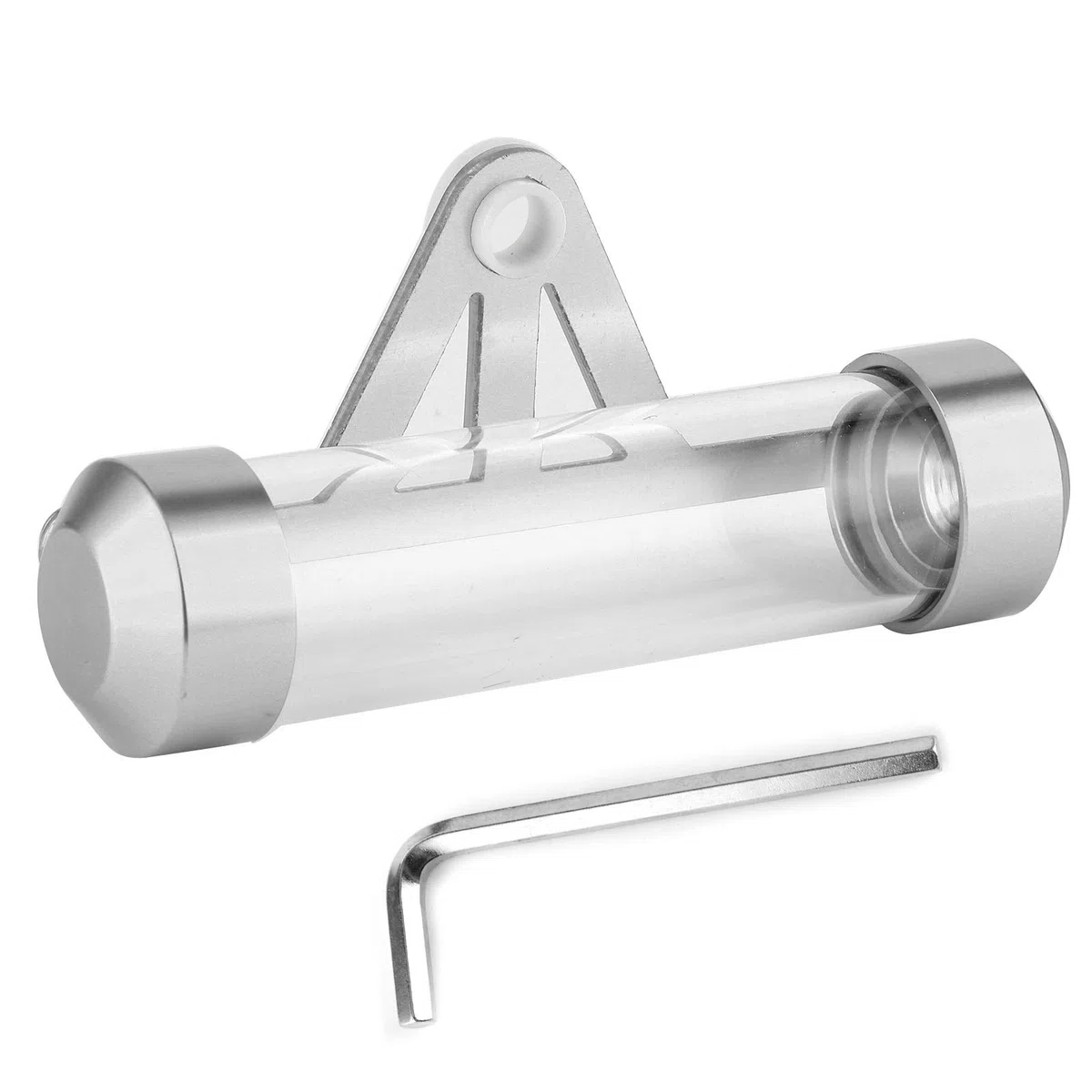 Akozon Tubo de disco fiscal universal para motocicleta Cilindro de almacenamiento de soporte de cilindro de tubo de disco fiscal de motocicleta seguro (Plata)