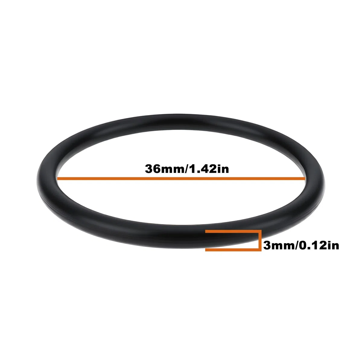 ECSiNG 2 Juntas de Cuello de Llenado de Aceite de Coche de 36 X 3 Mm Goma Fluorada 11128510539 Compatible con BMW 1 Van1er 3 Gran Turismo