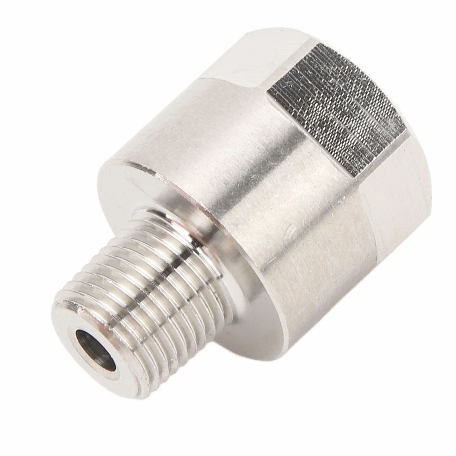 Tissting Adaptador de Medidor de Presión de Aceite, 1/8 Pulgadas NPT Macho M10x1.0 Hembra, Adaptador de Sensor de Presión de Aceite de Acero Inoxidable para Manómetro de Aire de Aceite de Agua