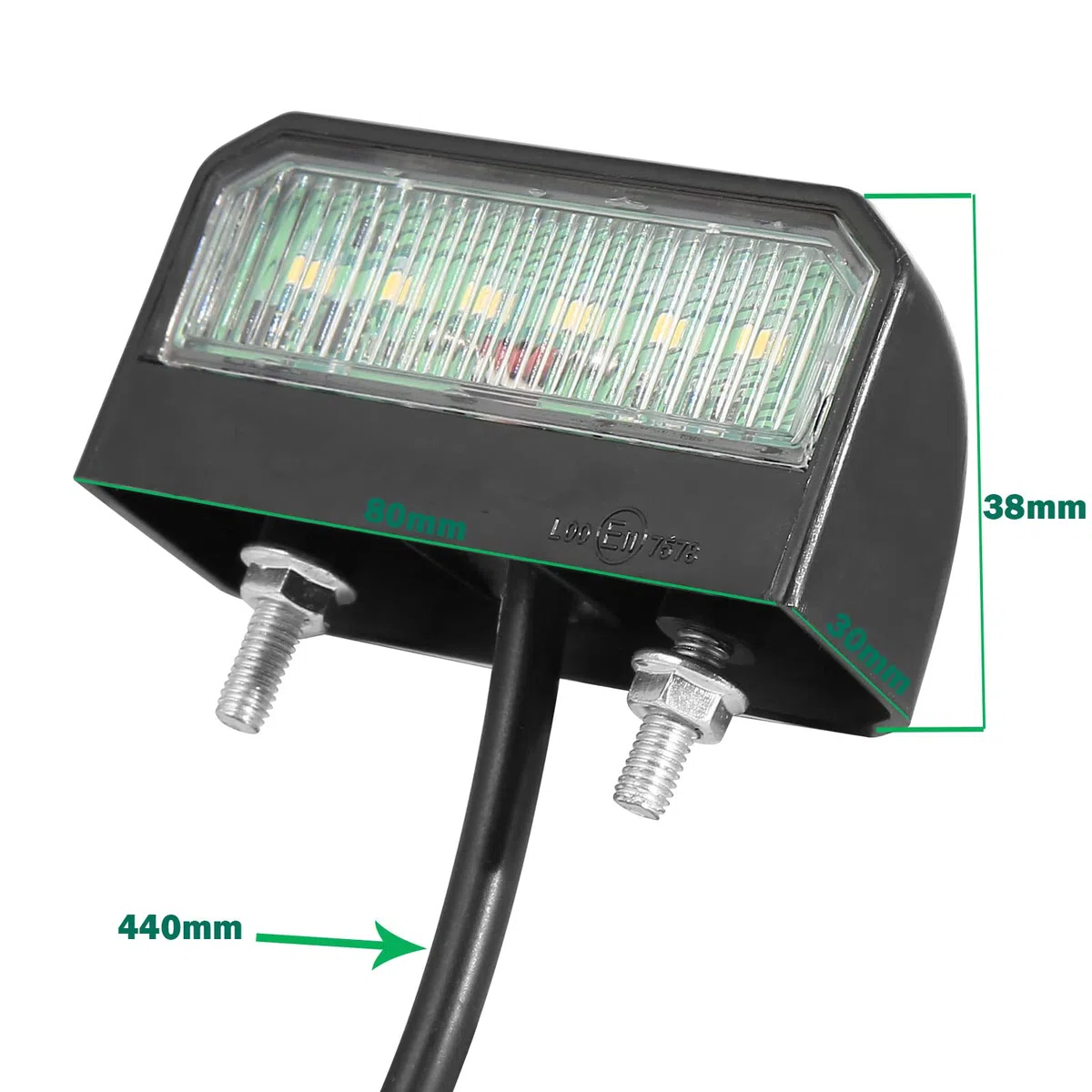 2 lámparas LED de 12/24 V para matrícula, 6SMD LED para matrícula de coche, luces blancas frías, lámpara de matrícula impermeable, sumergible para caravana, tractor, furgoneta, camión