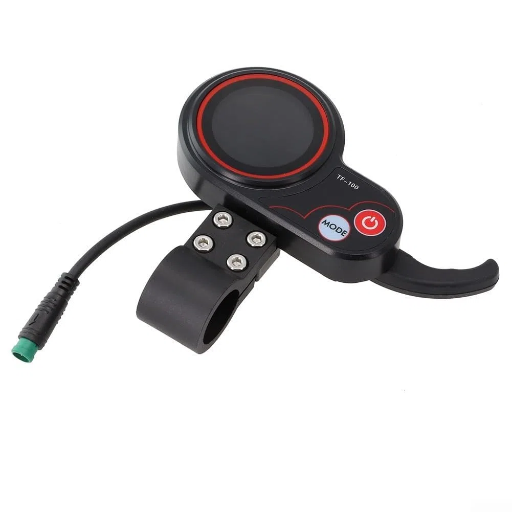 Pantalla LCD de repuesto para salpicadero de 5 pines para scooter eléctrico Kugoo TF-100, controlador de velocidad con indicadores de modo de potencia de engranaje, ABS negro