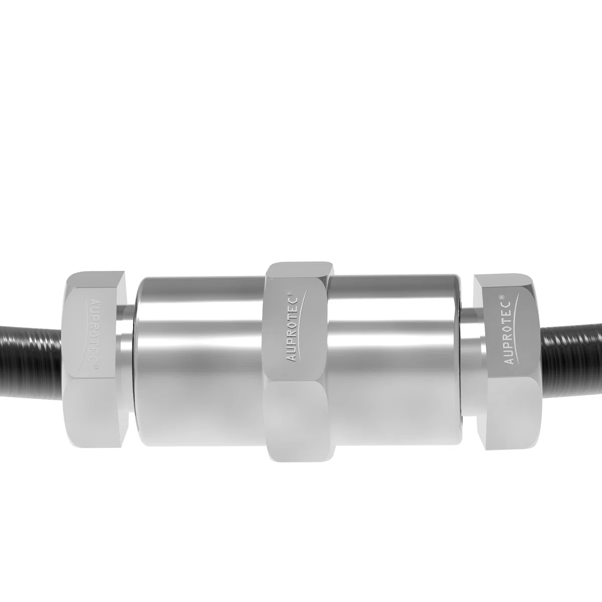 AUPROTEC Cable de freno de 2 m, diámetro de 4,75 mm, acero en el juego + 4 uniones + 2 conectores M10 x 1 DIN 74 234, tubo de freno de acero cobrizado en surtido para reborde F.