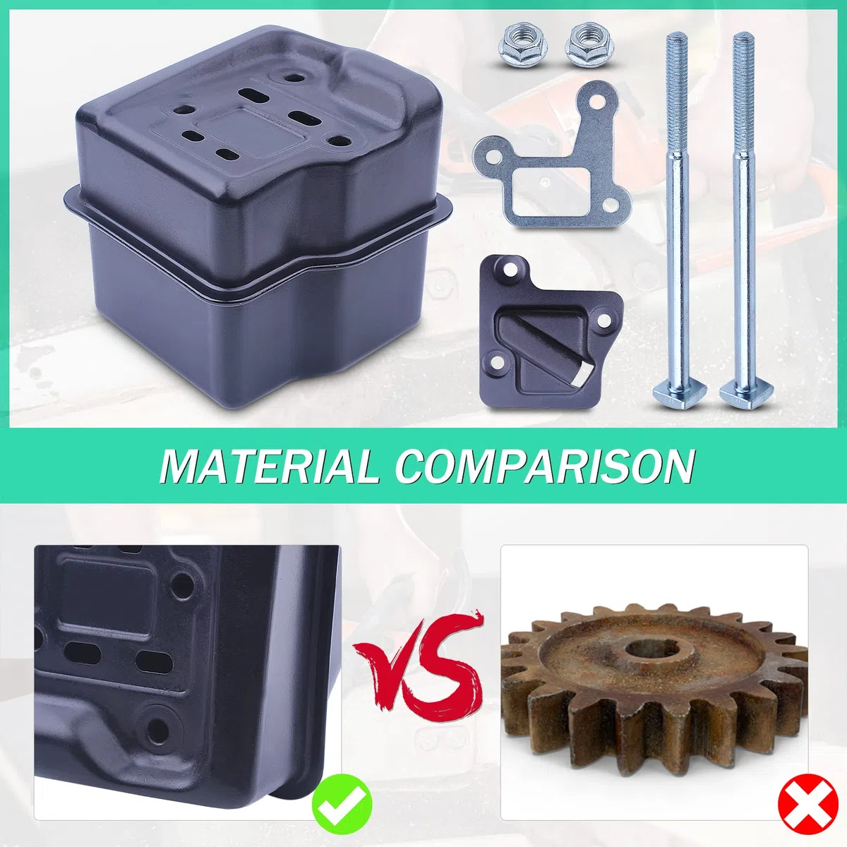 Adefol Silenciador de Escape Kit para Motosierra Stihl MS290 MS390 310 029039 con Junta de Escape Pernos Junta de Metal para 1127040 0601, 11271400601