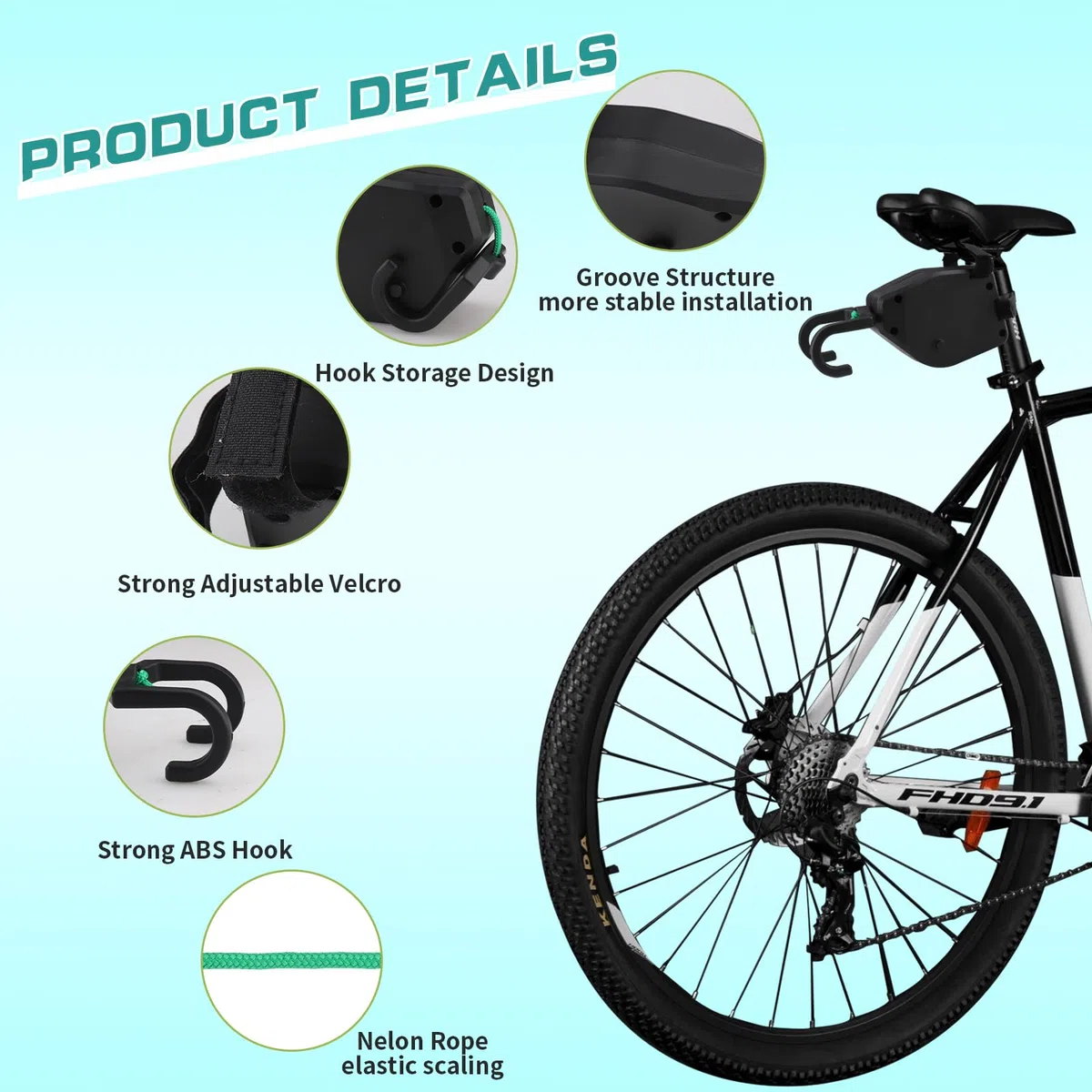 Cuerda de Remolque para Bicicleta Infantil, 2,5 M Retráctil Sistema Remolque Bici Capacidad de Carga de 500 Libras para MTB Niños, Bicicleta de Montaña