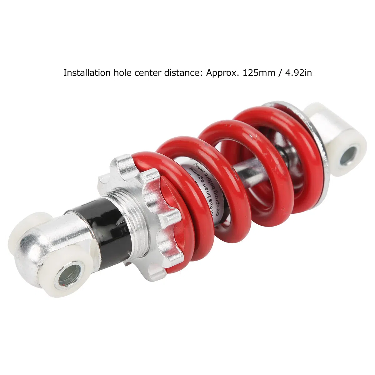 Amortiguador Trasero para Motocicleta, Amortiguador Universal Ajustable de Aire con Resorte de Acero Inoxidable 125mm 750LB/IN Aleación de Aluminio para Mini Bicicleta y Ciclomotor
