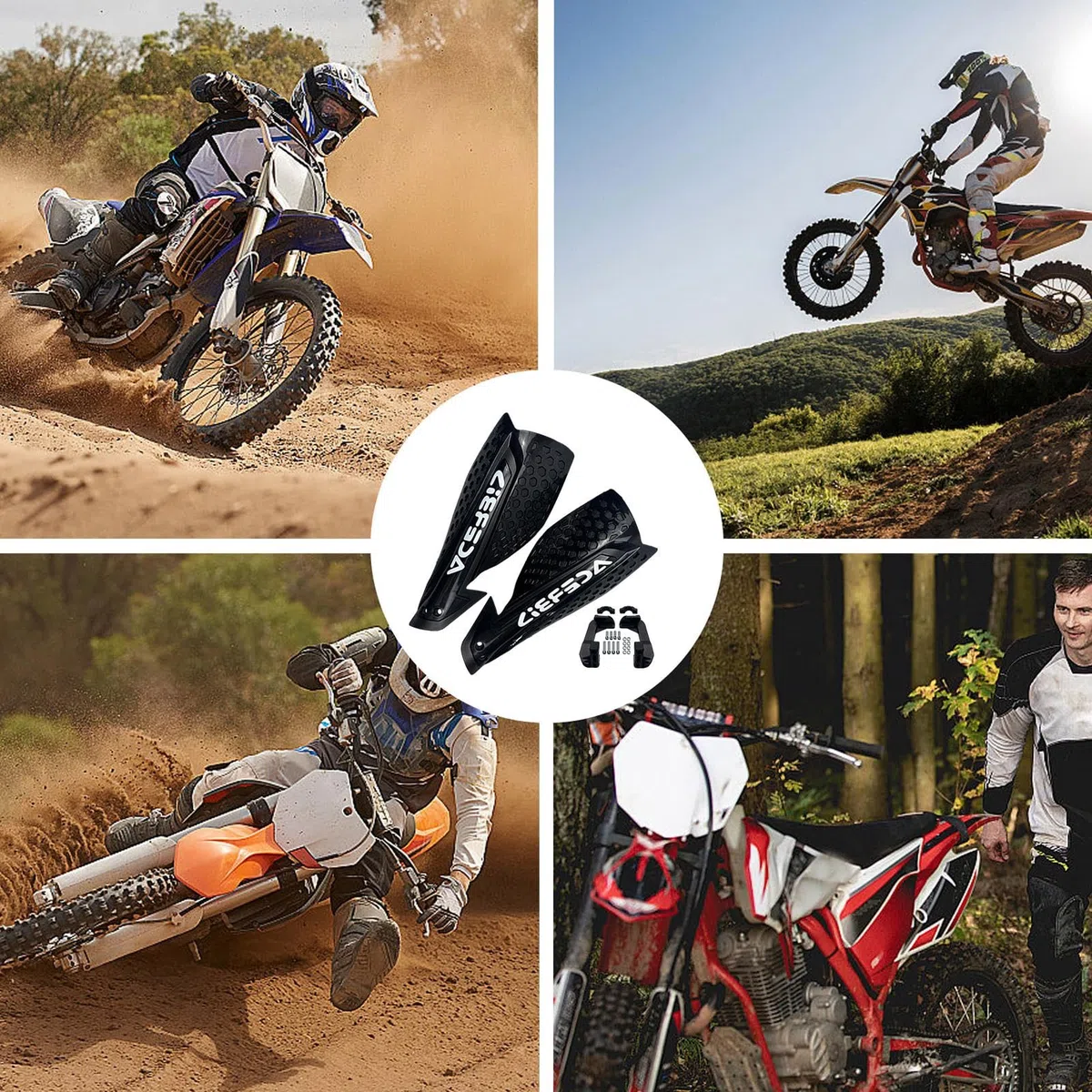 Paramanos Moto Trail | Protector Manos Moto Scooter | Protector De Manillar De Motocicleta | Paramanos Motocross Circuit para Ciclismo Al Aire Libre, 1 Par