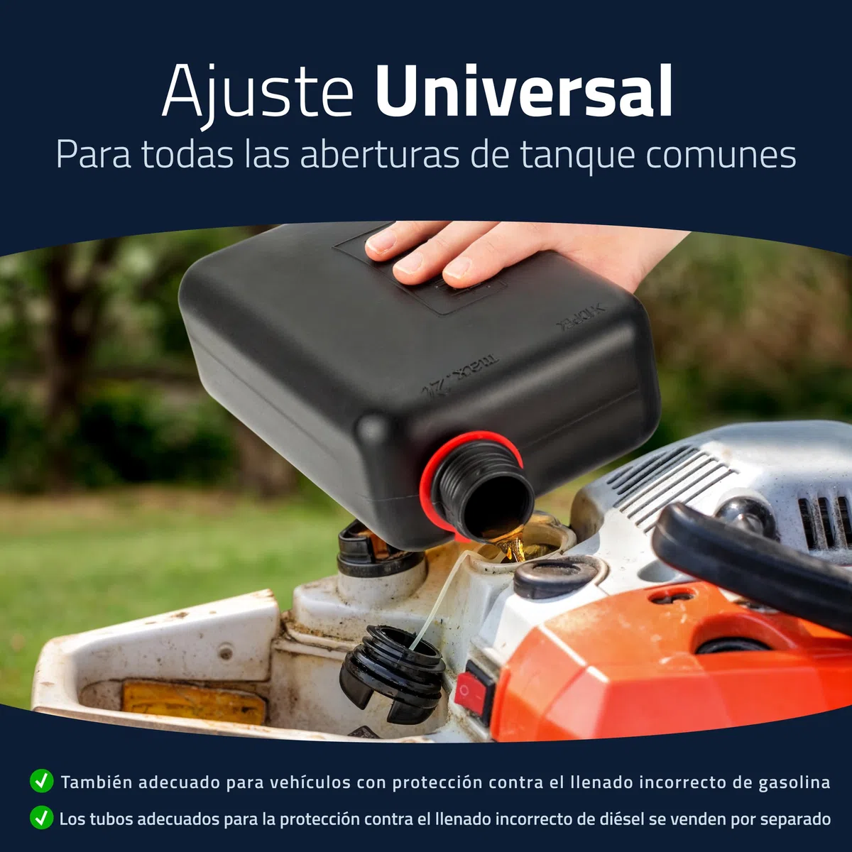 Hünersdorff Bidón de combustible estándar, 2 L, bidón de repuesto para coches pequeños e híbridos, HD-PE, fabricado en Alemania, producción certificada por TÜV, color negro