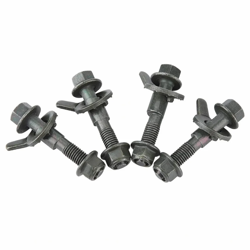 5 x pernos de leva-tornillo excentrico-Duokon Perno de leva, nuevo, vehículos de 12 mm, acero, alineación de cuatro ruedas, kit de inclinación ajustable, perno de leva