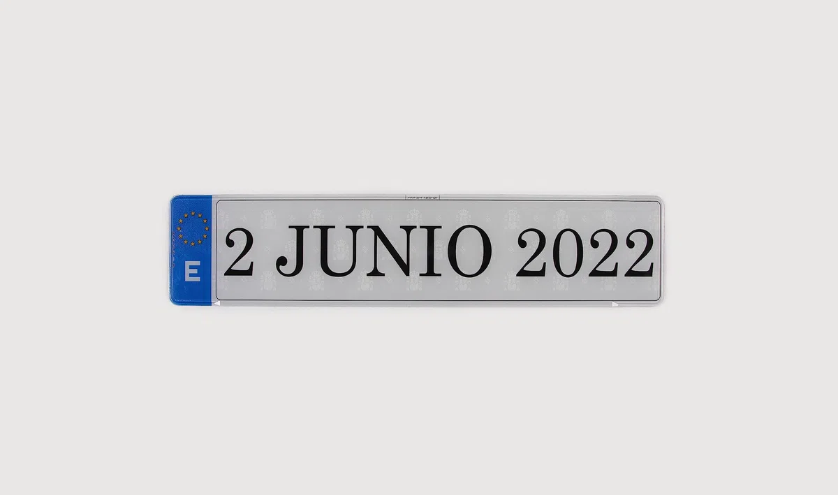 Matrícula Personalizada Nombre Fecha acrílica de Decoración (52 X 11CM)