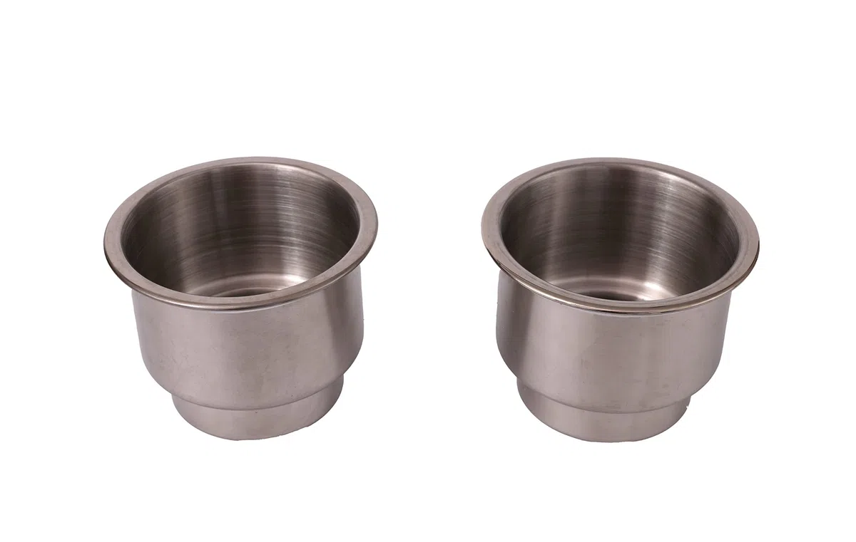 2X Acero Inoxidable PosavasosTitular de Bebida de Soporte Copa para Marina Barco Yate Coche RV