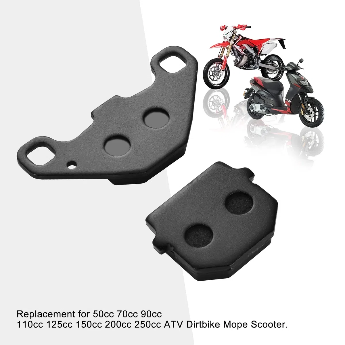 GOOFIT Pastilla de freno de disco Reemplazar Para 50cc 70cc 90cc 110cc 125cc 150cc 200cc 250cc ATV Dirt Bike Mope Scooter