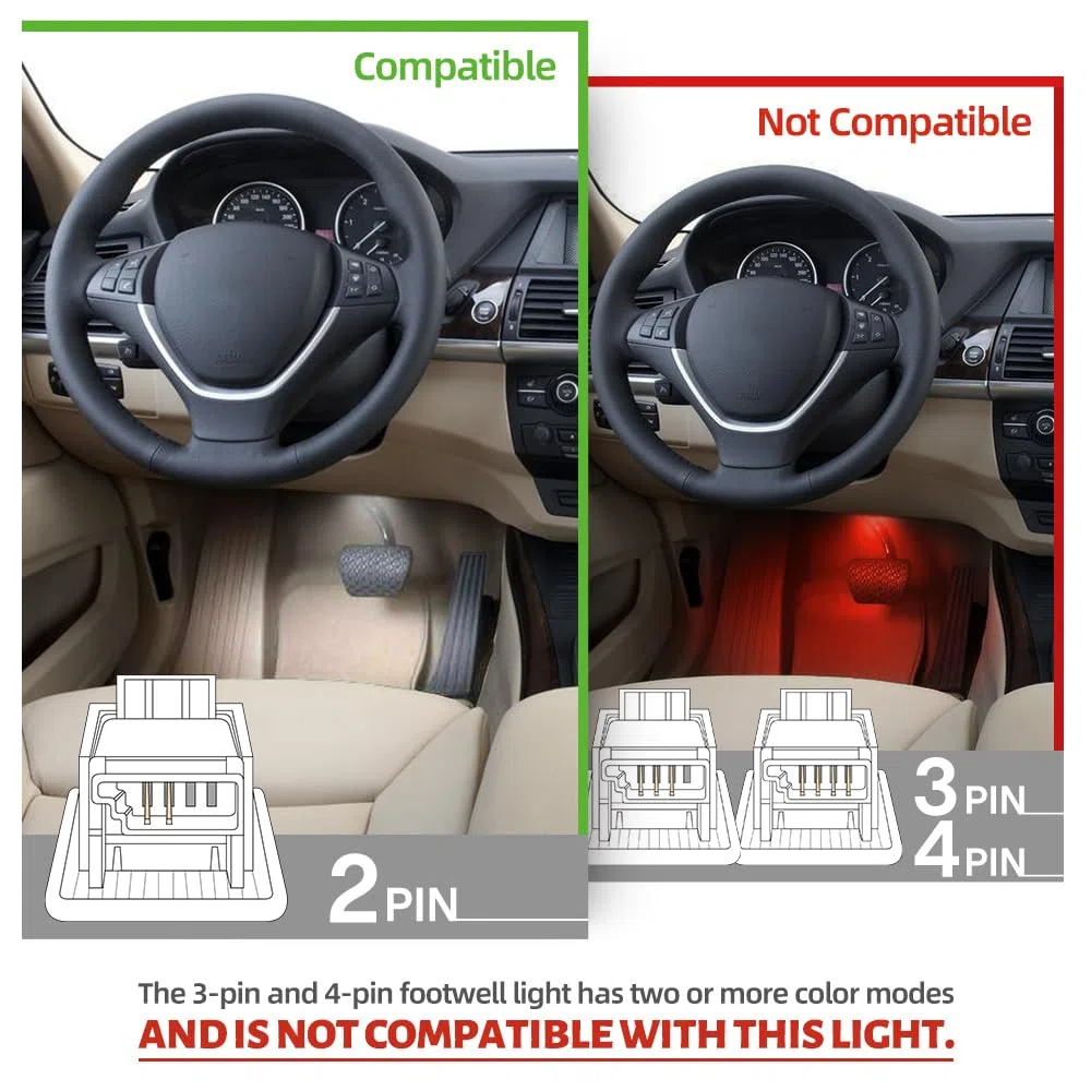 2 luces LED blancas de cortesía para puerta B.M.W F20 F21 F22 F23 F30 F31 F32 F33 F34 F36 F45 F46 lámpara de advertencia debajo de la puerta lámpara de entrada