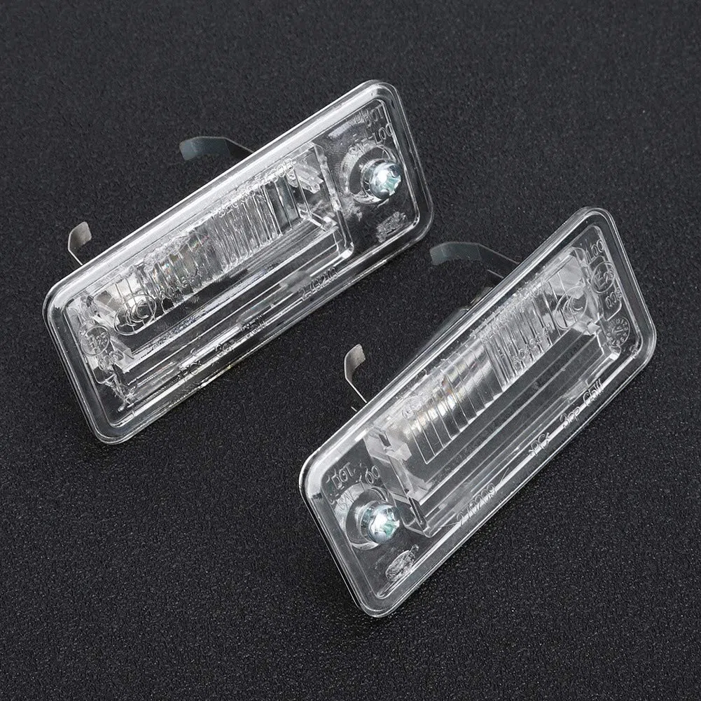 Qiilu Par de luces de matrícula 8E0807430A 8E0807430B para C6 D3 RS4 T7z394, Transparent