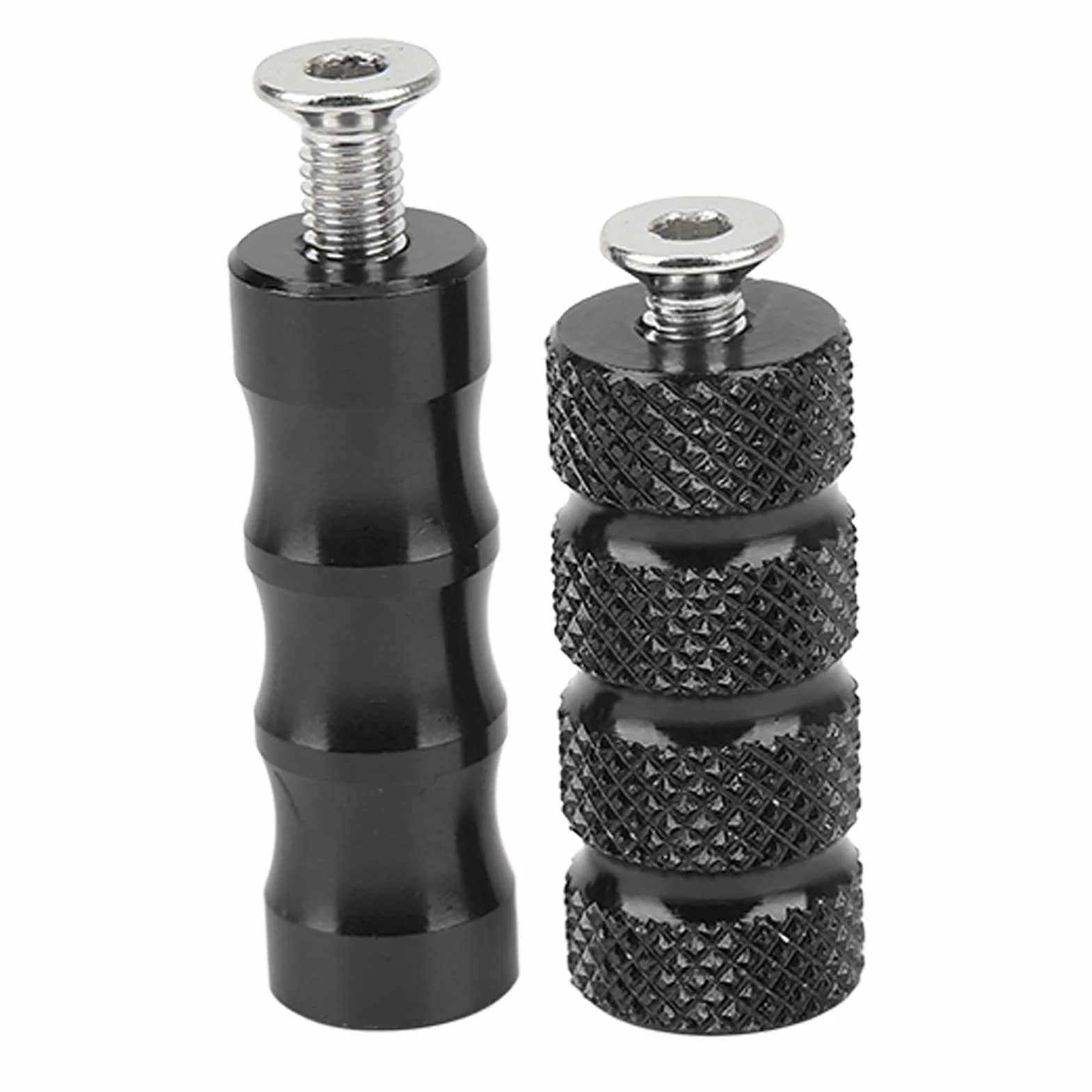 Palanca De Cambio Moleteada Para Motocicleta CNC, 2 Pares, Antideslizante, Palanca De Cambio De Marchas, Clavijas De Freno, Pedal, Reposapiés Delantero Con Orificio De 6mm Para Pernos (Black)