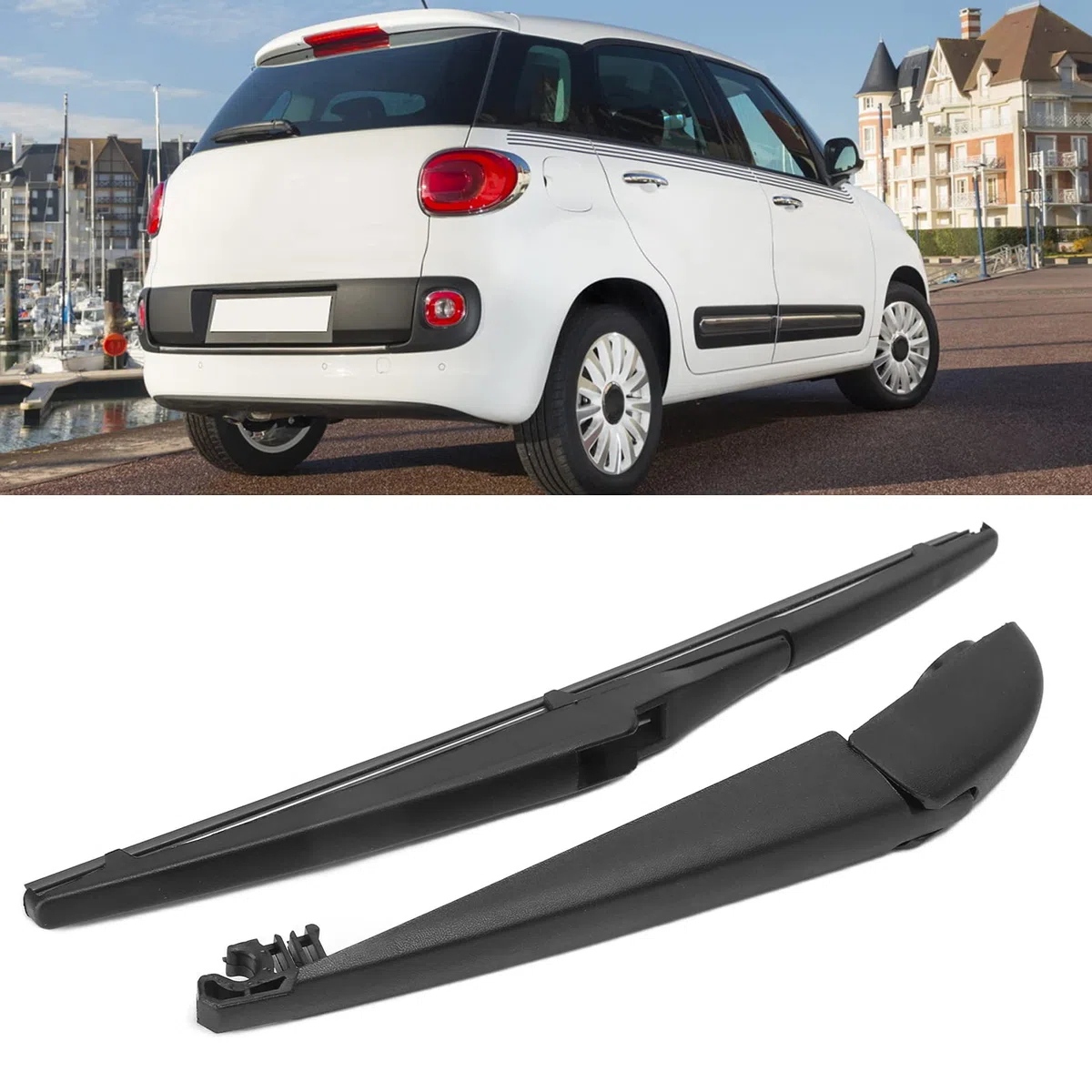 Limpiaparabrisas Trasero De Coche Juego De Cuchillas De Brazo De Limpiaparabrisas Trasero 68079870AA Reemplazo Para FIAT 500 2012-2019 Accesorios De Ensamblaje De Brazo De Limpiaparabrisas De Ventana