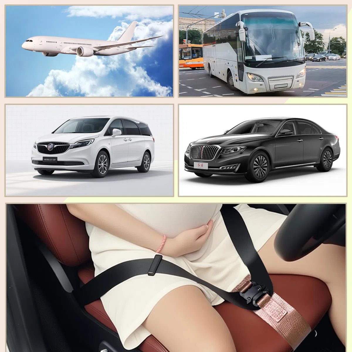 Cinturon Embarazada Coche Homologado, Adaptador Cinturón Embarazada, Protege el Vientre para Mayor Comodidad y Seguridad de La Futura Madre (Rosa)