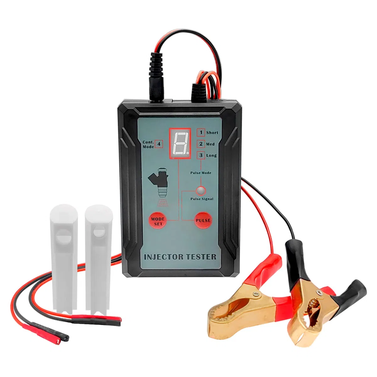 Shkalacar 12V/5V Probador de Inyector de Combustible y Adaptador, Kits de Herramientas de Limpieza DIY para Diagnóstico de Limpieza de Inyectores