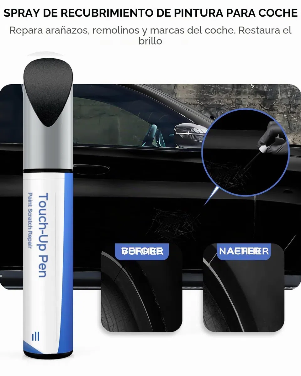 Pintura de retoque para BMW Serie 3 / 5 Series / X2 / X3 2018 / X4 / X5 2018 – Coincidencia exacta – Reparación de arañazos y desconchados – Negro zafiro metálico (475)