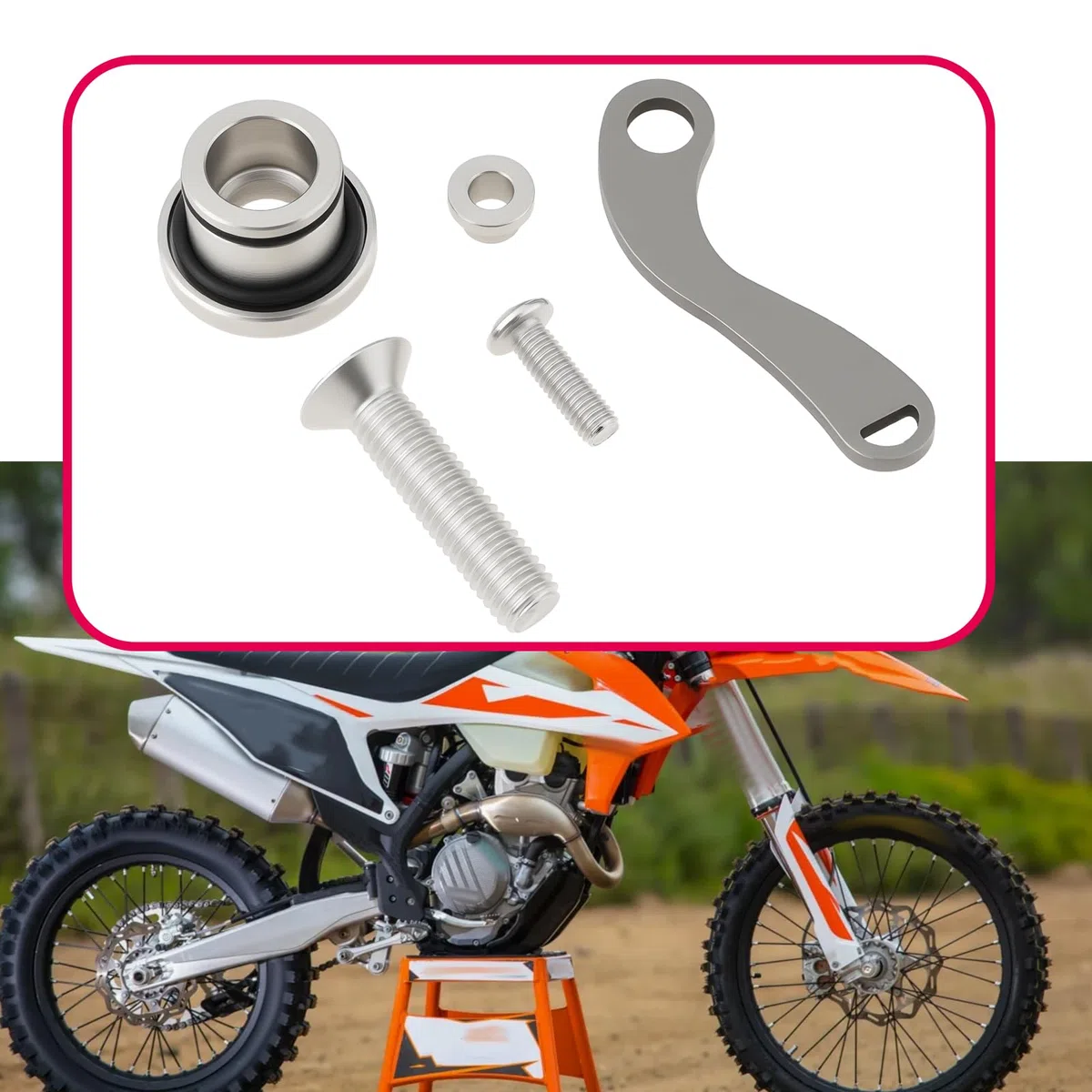 OTOTEC 1 Juego de Resortes para Pata de Cabra Lateral de Motocicleta Compatible con KTM 250 350 450 500 XC XCF EXC F 2017-2022