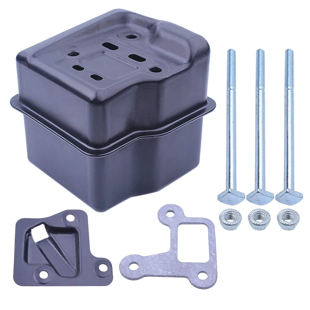 Adefol Silenciador de Escape Kit para Motosierra Stihl MS290 MS390 310 029039 con Junta de Escape Pernos Junta de Metal para 1127040 0601, 11271400601