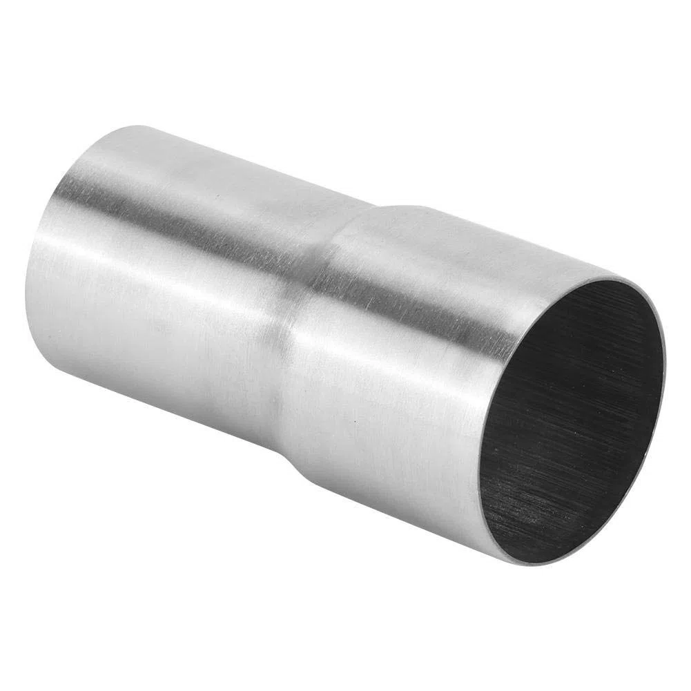 Qiilu Adaptador de Tubo de Escape, Adaptador de Tubo de Escape, Conector de Tubo de Escape Universal de Acero Inoxidable Adaptador de Tubo Reductor Pieza Modificada 57-63MM