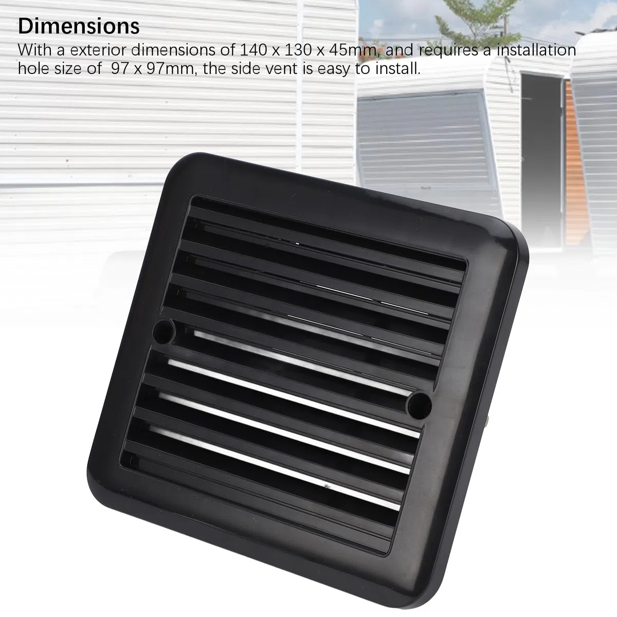 Yctze Rejilla de Ventilación Lateral para Vehículos Recreativos, Resistente a la Erosión, Resistente Al Agua, Rápido Intercambio de Aire para Vehículos Recreativos, Autocaravanas,