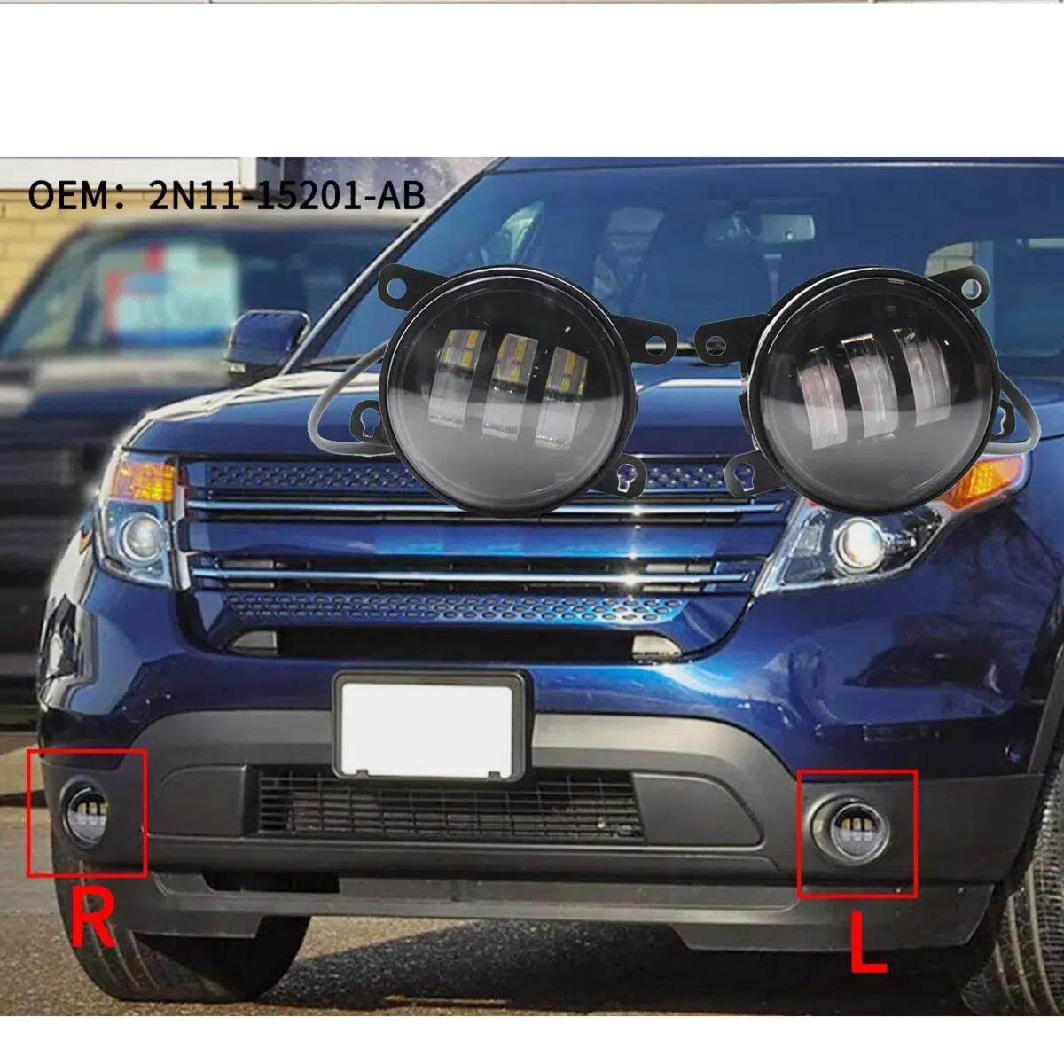 Luces Antiniebla Coche Compatible con Peugeot para 207 2006 2007 2008 2009 OEM 2N1115201AB 4F9Z15200AA 1209177 Lámpara De Luz Antiniebla Delantera Izquierda Derecha para Automóvil
