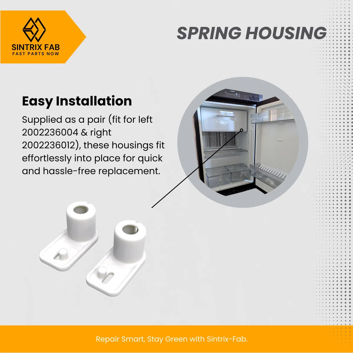 Par de bisagras de resorte para puerta de refrigerador, compatible con congeladores Dometic y Electrolux RV/Camper/Caravan RM2333 RM2350 RM2351 - Sustituye a la izquierda 2002236004 y