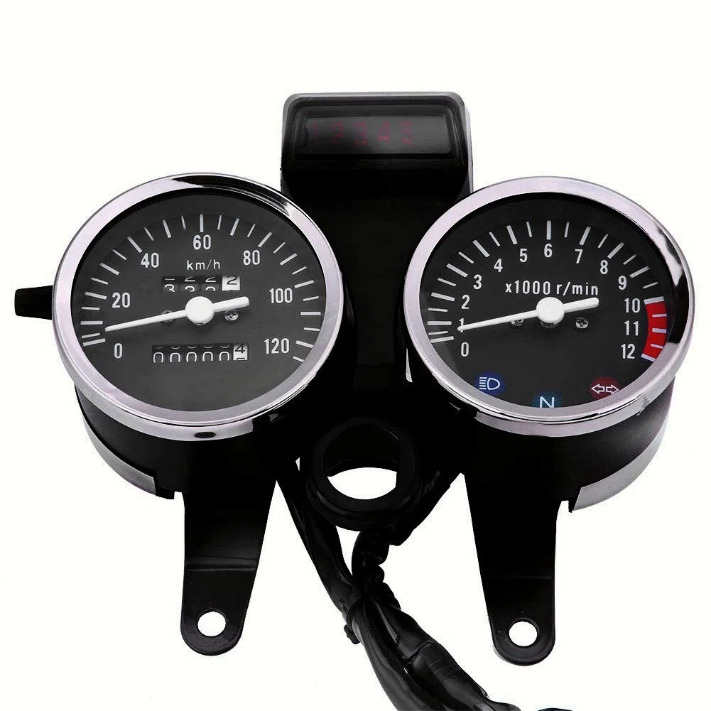 Velocímetro Odómetro LED Motocicleta Accesorios modificados Velocímetro Odómetro Tacómetro