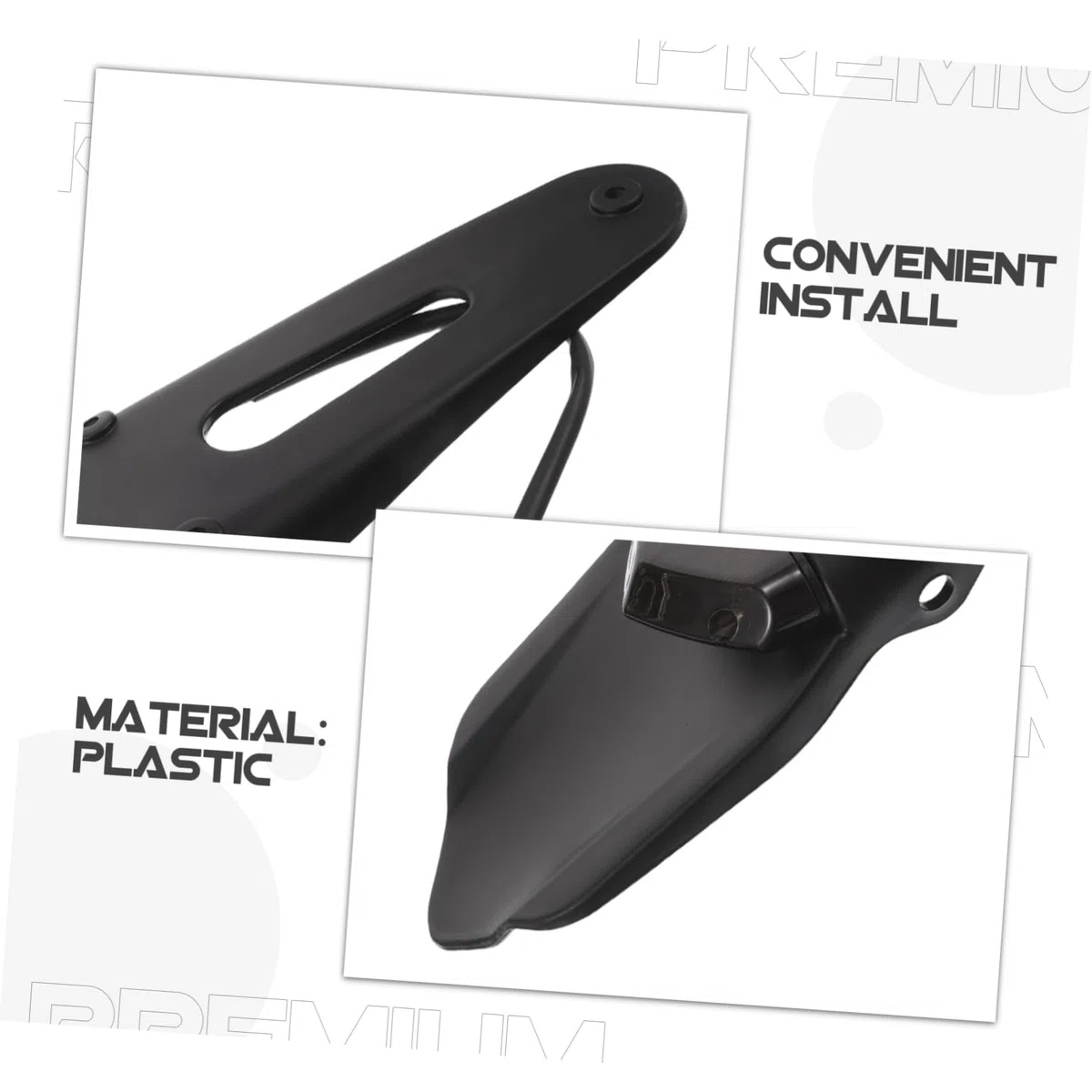 Luxshiny Luz Trasera LED para Motocicleta Off-road Luz de Freno Triangular Negra Resistente y Segura para Conducción Nocturna y Todoterreno