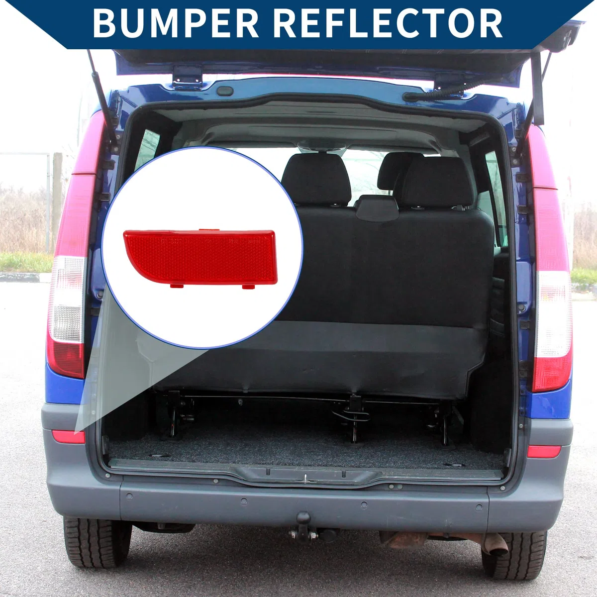Reflector De Parachoques No.6398260440 Para Mercedes-Benz Vito Viano W639 2003-2014 Trasero Izquierdo Reflector De Parachoques Marcador Lateral Plástico Duradero 1 Pza Rojo