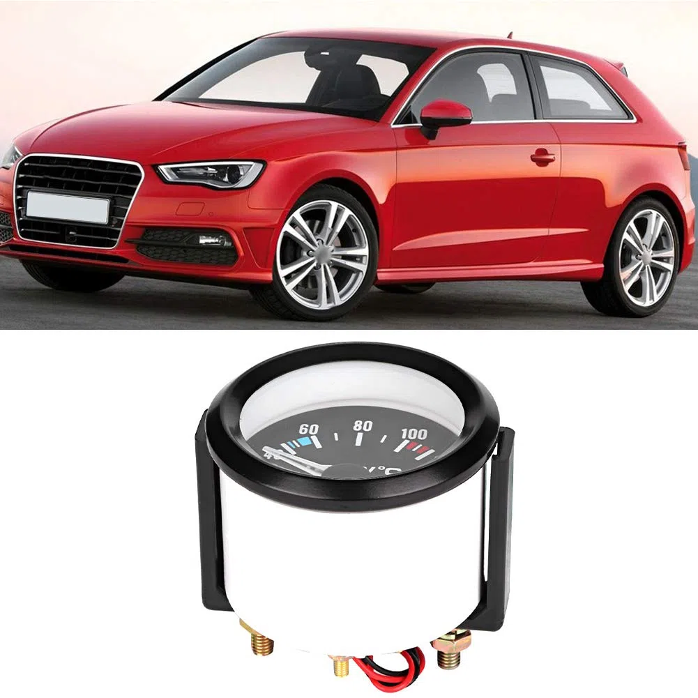 Reloj temperatura agua coche, Akozon Medidor de temperatura del agua 2 pulgadas 52 mm LED universal para coche y camión Medidor de temperatura del agua digital Herramienta de instrumento