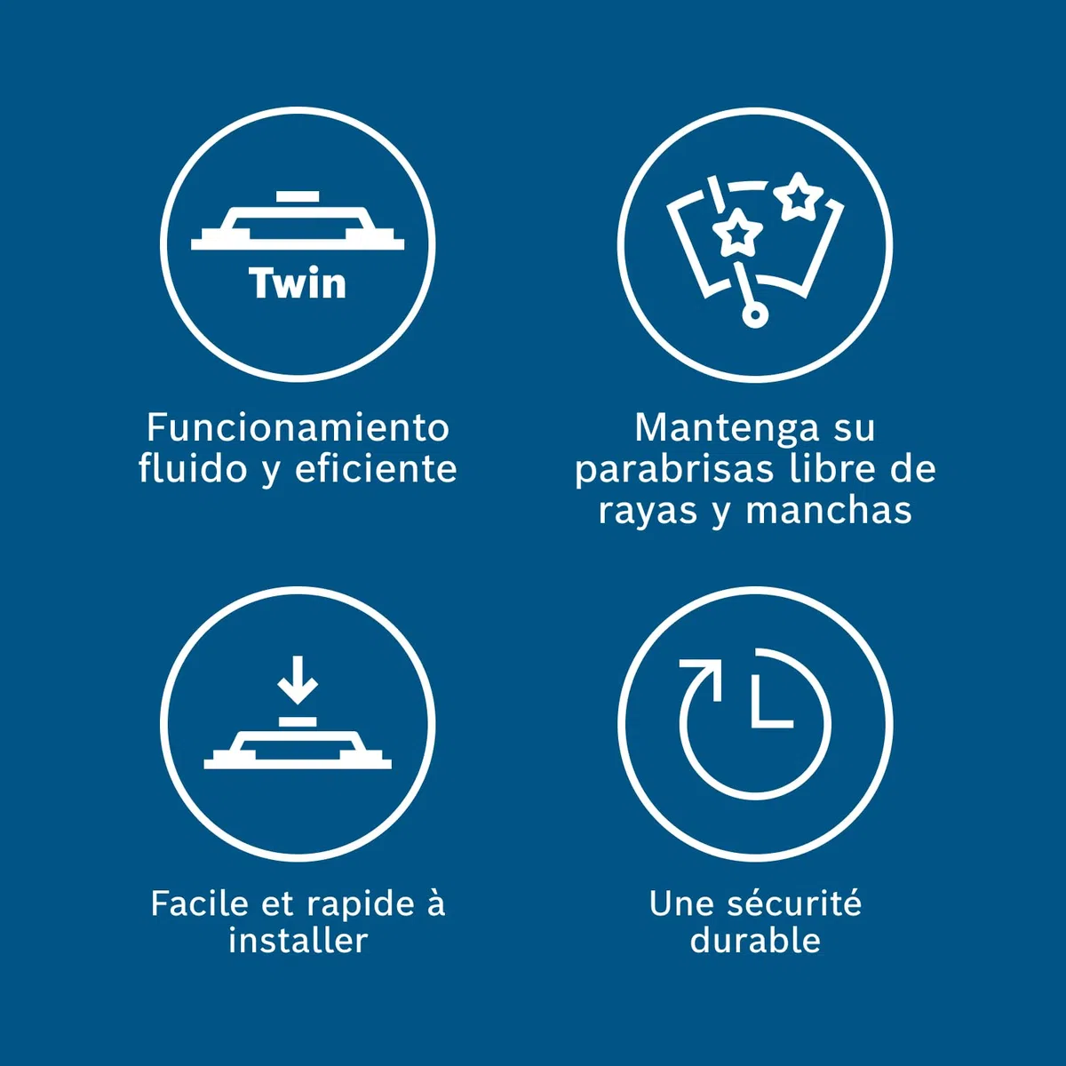Bosch Twin Spoiler SP 21/19 AS Limpiaparabrisas Frontal - Set de Escobillas de Recambio una mayor seguridad en la conducción, con Adaptador Quick-Clip Premontado, 53 cm / 47,5 cm
