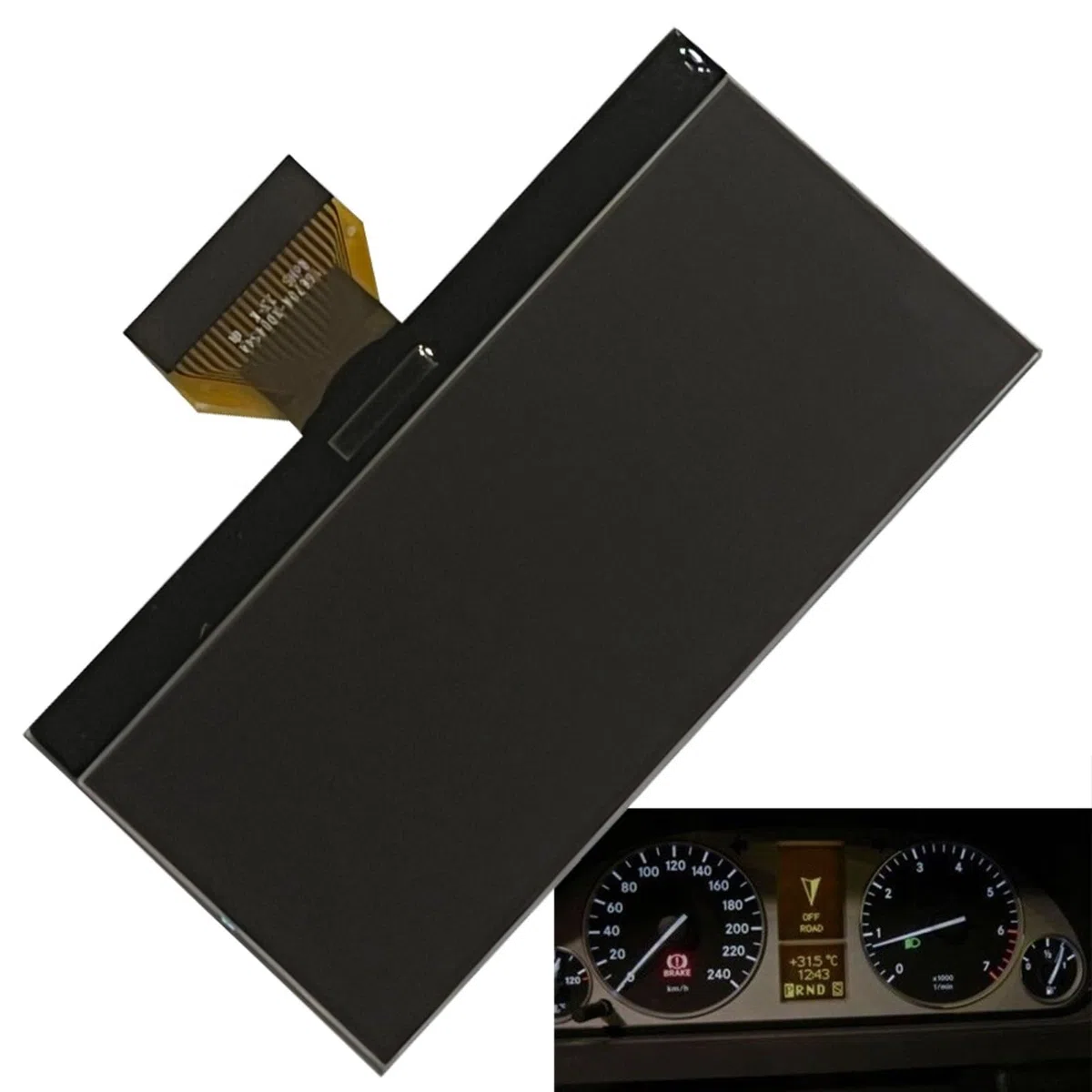 1 Pantalla LCD de Repuesto para Panel de Instrumentos de para Mercedes Clase A B W169 W245 A1695400448, Color Negro