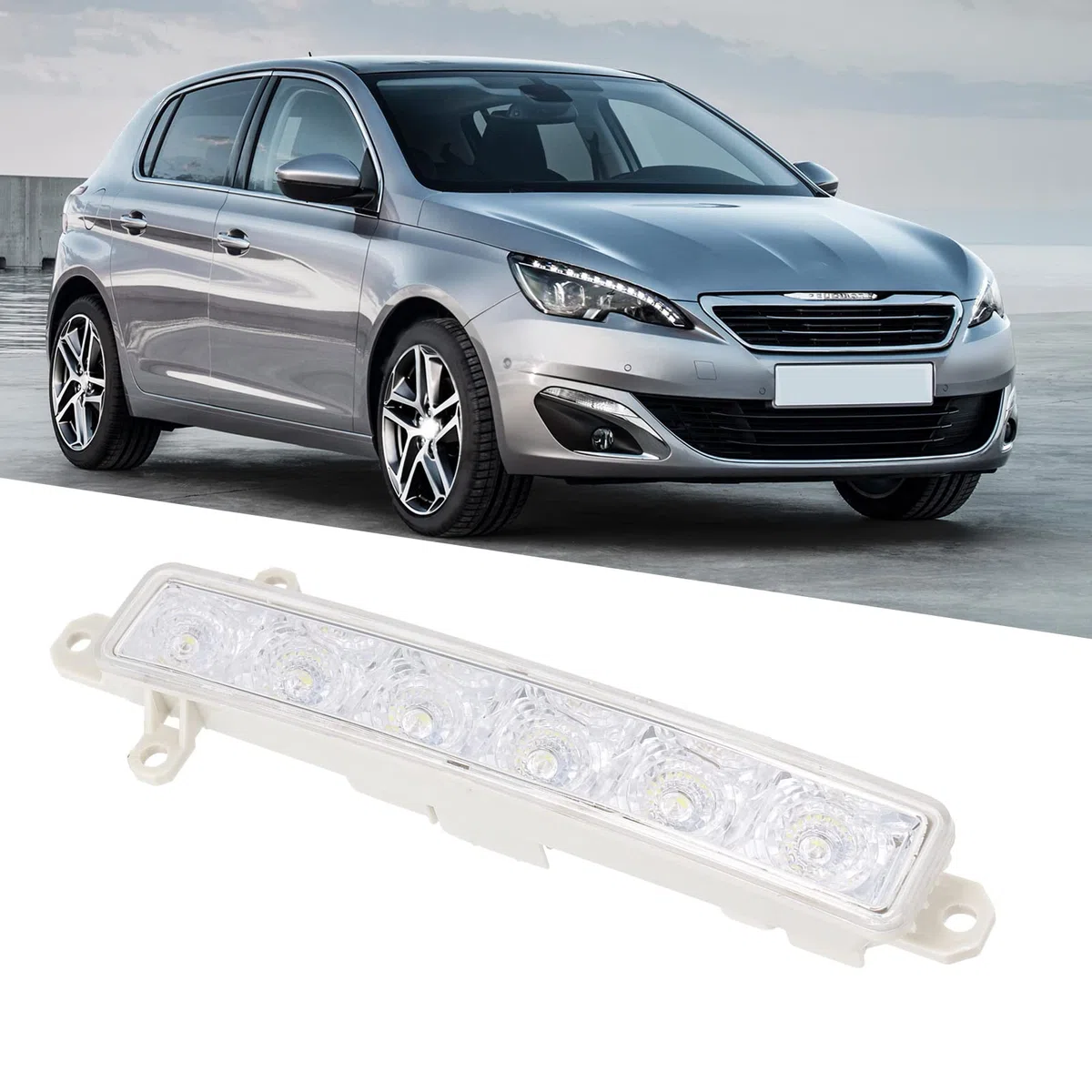 Reemplazo de Luz Diurna LED Superbrillante 30-SMD para Citroen C1 2006-2017 C3 2015-2019, para107108308, Resistente a la Intemperie para una Conducción Segura