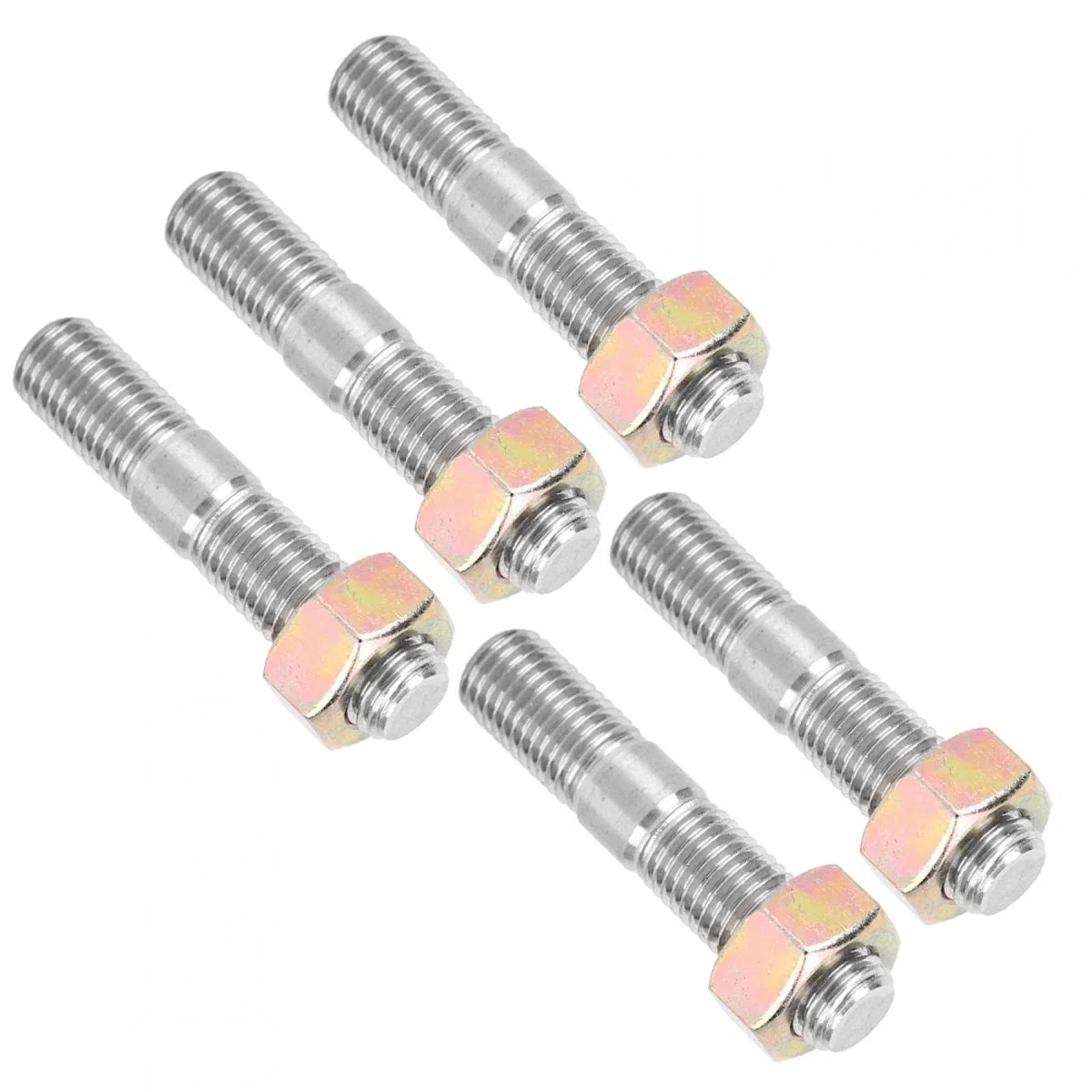 KIMISS Kit de espárragos M10x1.25 50mm para turbo, compatible con DSM 1G y EVO1-10, espárragos de cabeza de acero inoxidable, kit de tornillos para culata