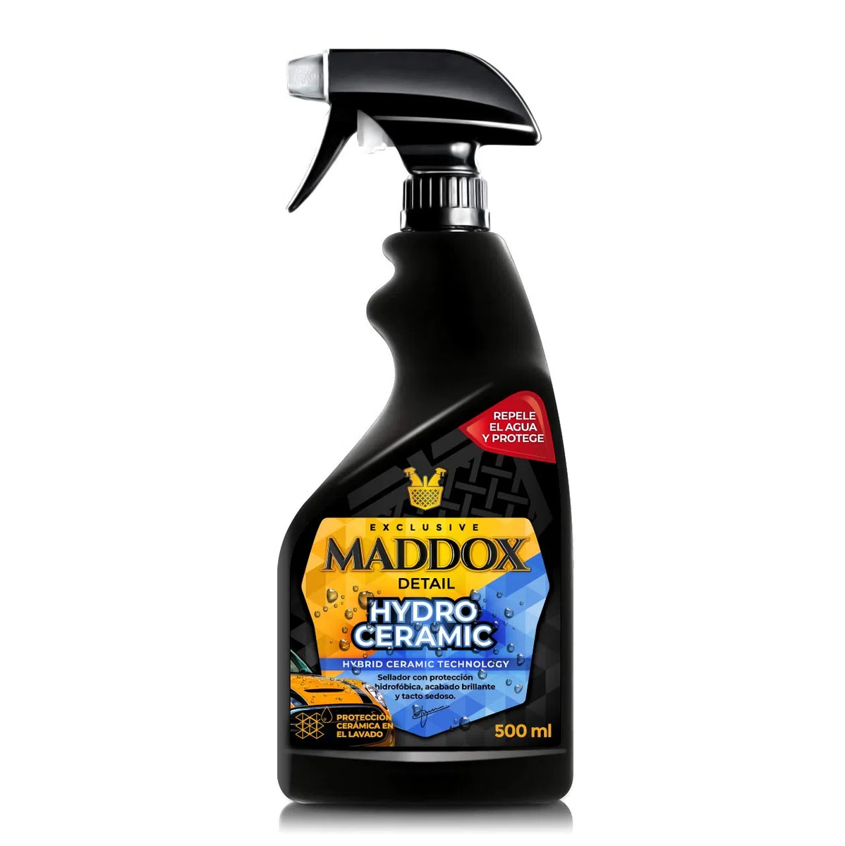Maddox Detail - Abrillantador Coche y Protección Cerámica Hidrofóbica | Repelente al Agua y UV | Capa Protectora Duradera | Coating Cerámico Coche | Sellante Pintura Coche | Hydro Ceramic 500ml