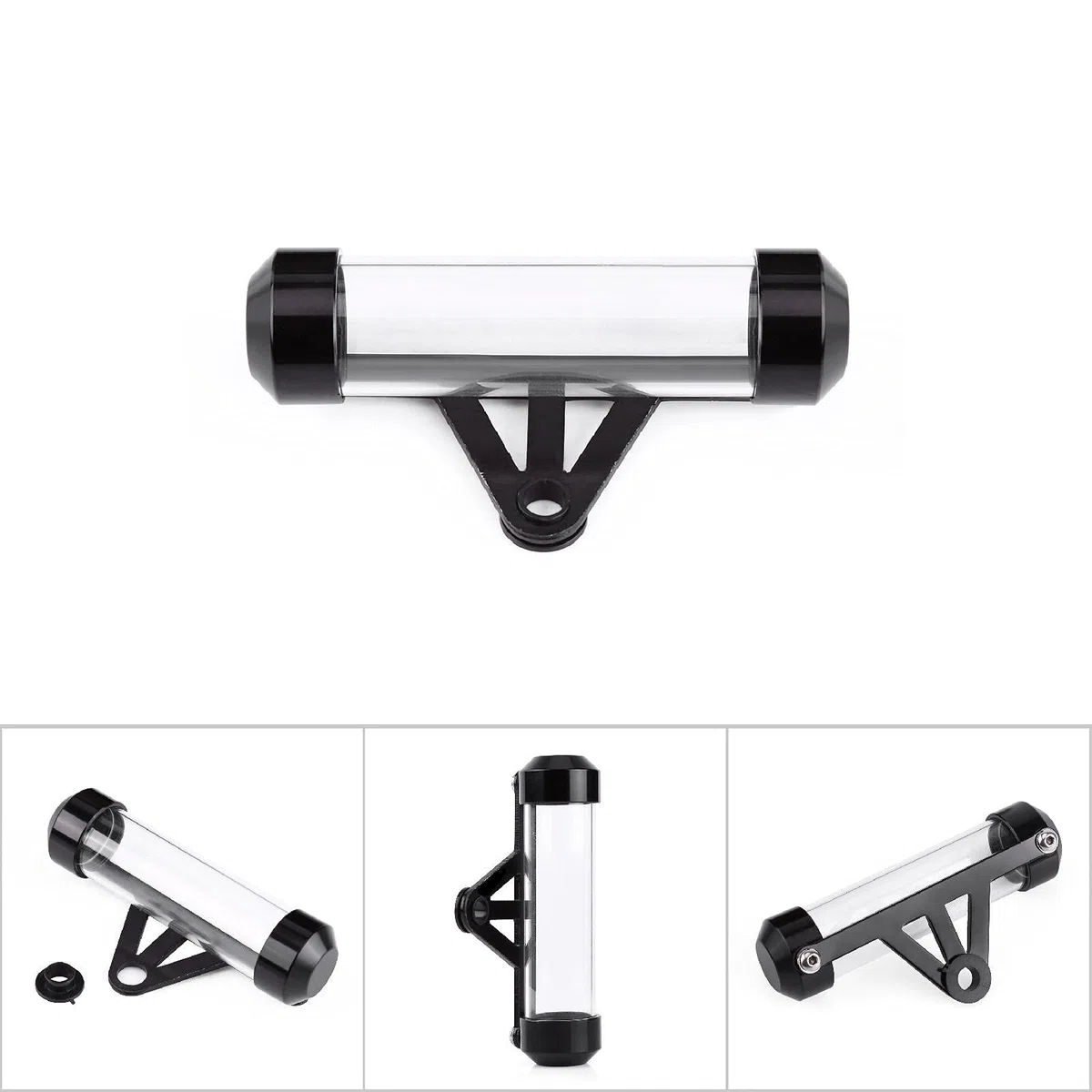 Haofy Universal Motocicleta Motocicleta Seguro Impuesto Disco Tubo Cilíndrico Soporte Marco Impermeable Motocicleta Impuesto Tubo Seguro Disco Titular Motocicleta Impuesto (Black)