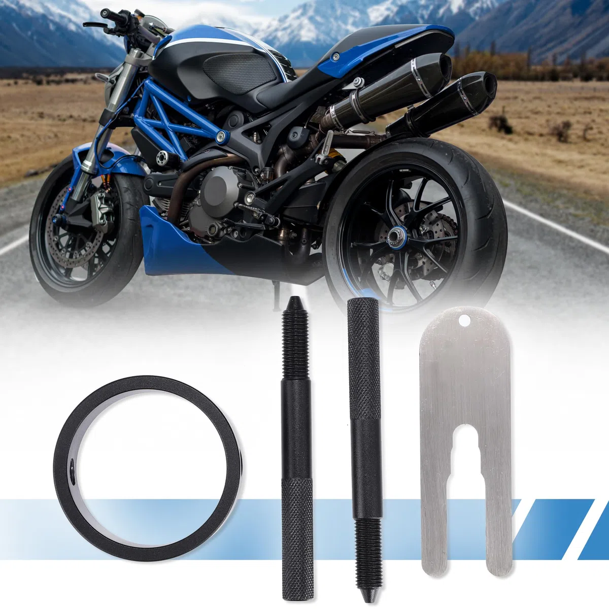 QUARKZMAN 1 Juego de Herramientas Compresoras de Muelle de Horquilla Universal para Motocicletas