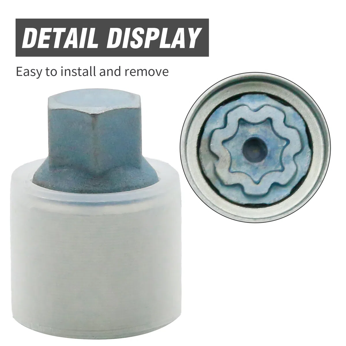Hoypeyfiy 4F0689139C 814 Llave antirrobo para tuerca de rueda de coche, llave de tuerca de bloqueo robusta para llave A-D número 814, letra clave Q