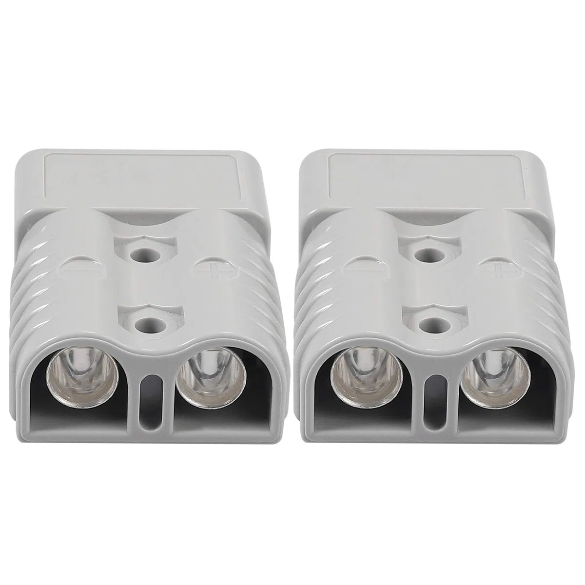 2 prensaestopas de cable para conector Anderson, 120 A de alta corriente, conector de cable rápido, certificado para coche, caravana, caravana, barco (120 A, gris)