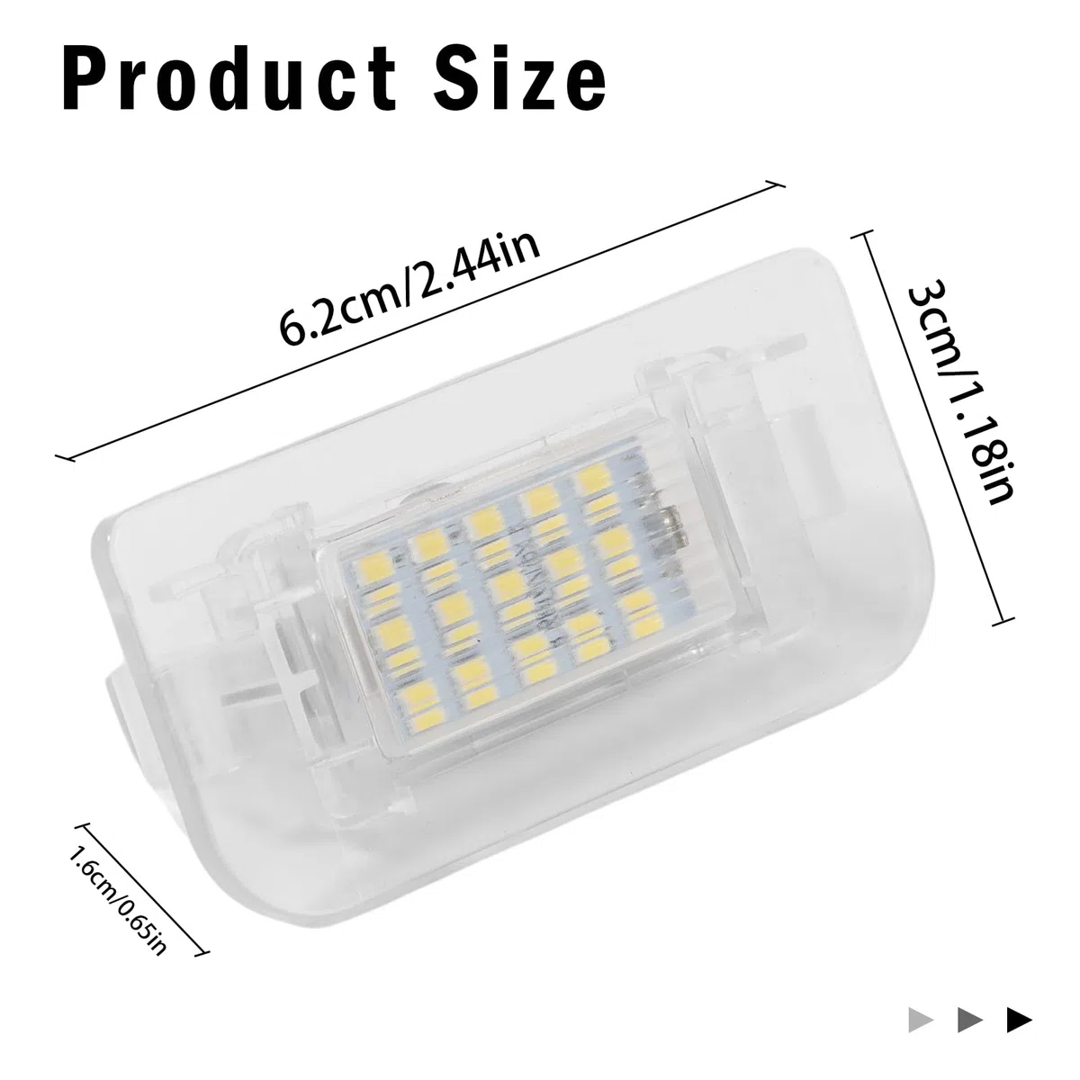 2x Luz matrícula para Mercedes Clase b W246 W242 2011–2019 Luces matricula 6000 K Luz matricula A2468201566 2468201566